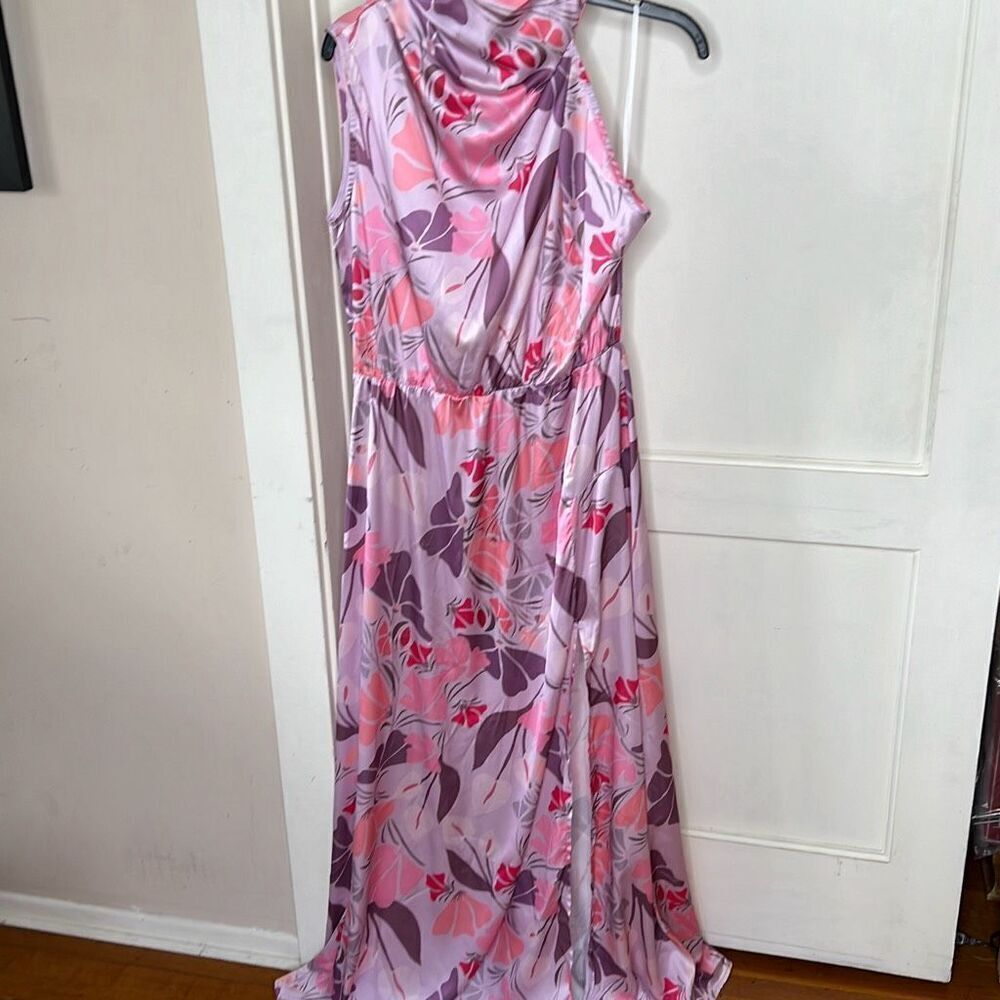 Petal & Pup AMELIA HALTERNECK MAXI DRESS PINK FLORAL Size XS Nwot - Picture 2 of 10